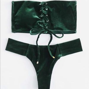 Green Velvet swimsuit